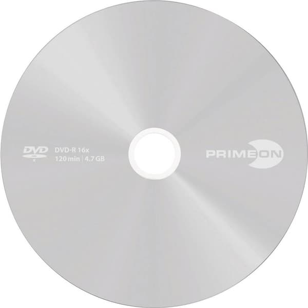 Primeon 2761204 DVD-R 4.7 GB 50 st Spindel Matt silveryta