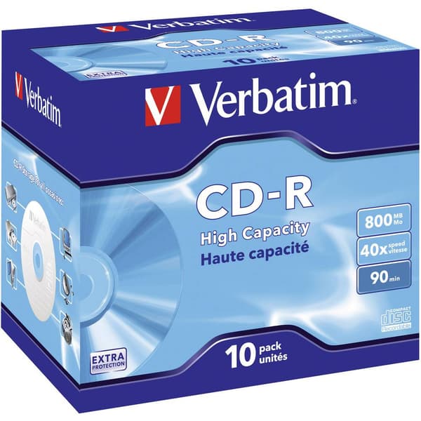 Verbatim 43428 CD-R 90 800 MB 10 st Jewel Case