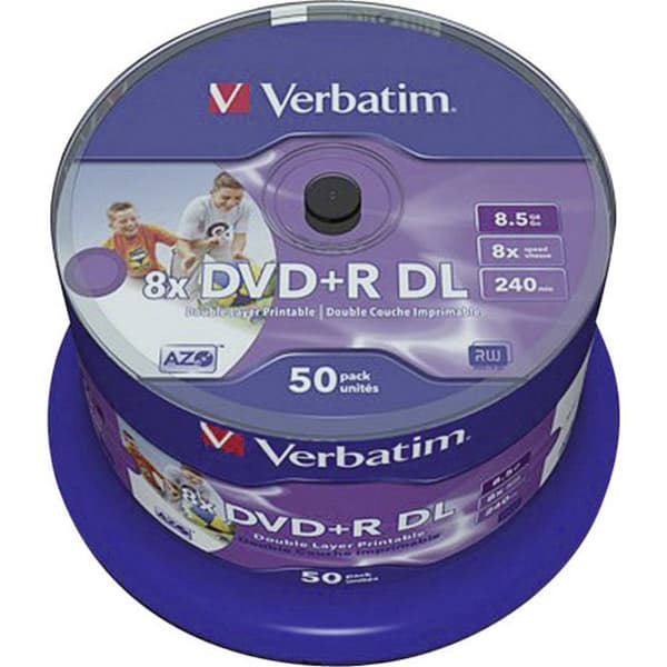 Verbatim 43703 DVD+R DL 8.5 GB 50 st Spindel Skrivbar