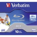 Miniatyrbild 1 av 2: Verbatim 43713 Blu-ray BD-R 25 GB 10 st Jewel Case Skrivbar