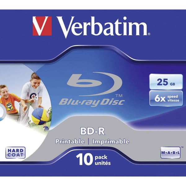 Verbatim 43713 Blu-ray BD-R 25 GB 10 st Jewel Case Skrivbar