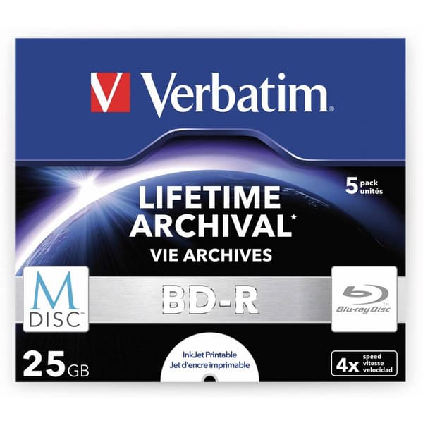Verbatim 43823 M-Disc Blu-ray 25 GB 5 st Jewel Case Skrivbar