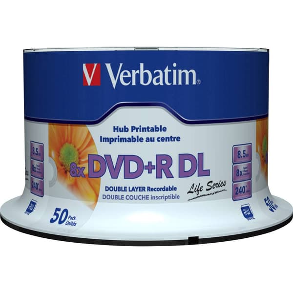 Verbatim 97693 DVD+R DL 8.5 GB 50 st Spindel Skrivbar