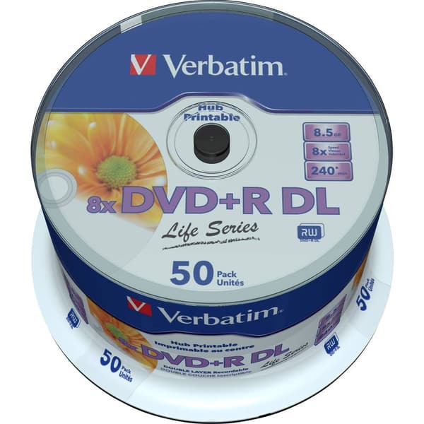 Verbatim 97693 DVD+R DL 8.5 GB 50 st Spindel Skrivbar