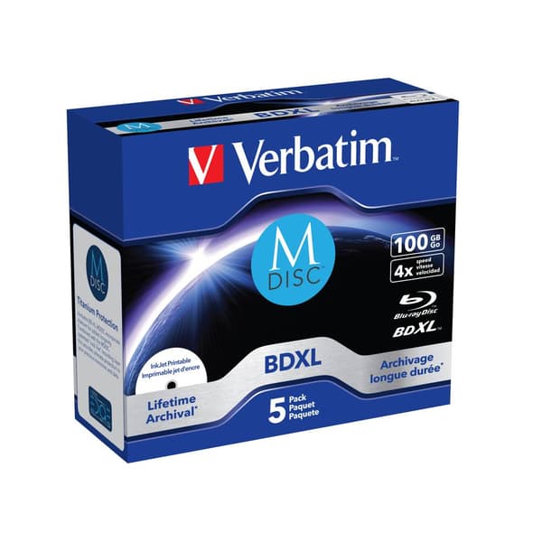 Verbatim 43834 M-Disc Blu-ray 100 GB 1 st Jewel Case Skrivbar