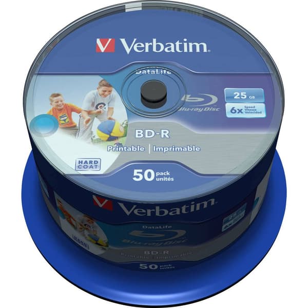 Verbatim 43812 Blu-ray BD-R SL 25 GB 50 st Spindel Skrivbar