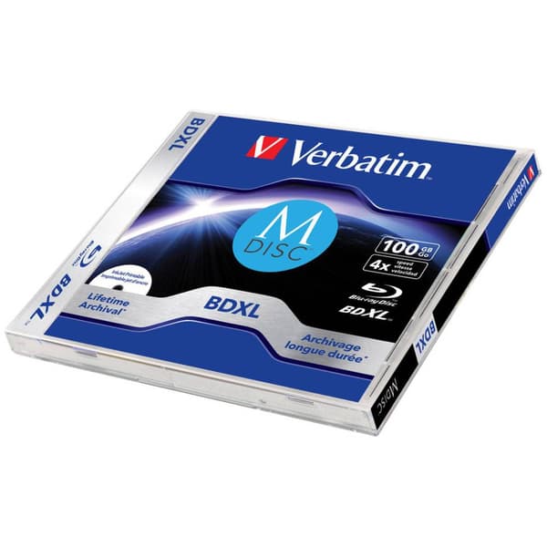 Verbatim 43833 M-Disc Blu-ray 100 GB 1 st Slimcase Skrivbar