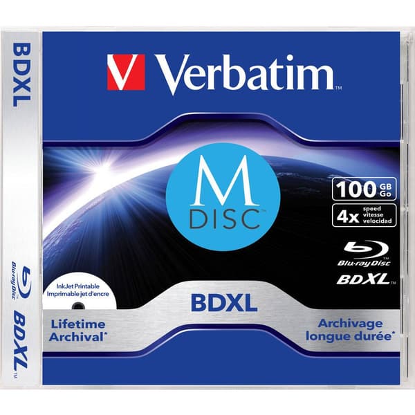 Verbatim 43833 M-Disc Blu-ray 100 GB 1 st Slimcase Skrivbar