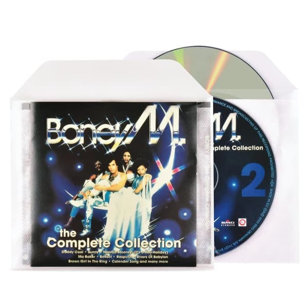 Dobbelt CD-lomme med filt - 50 stk.