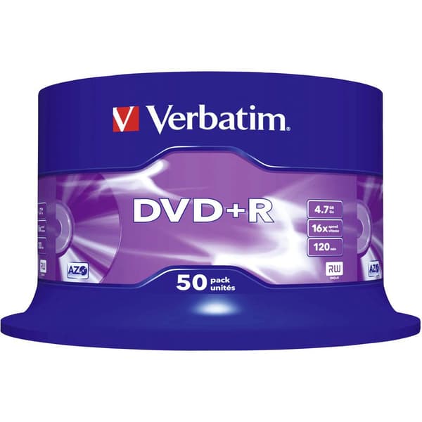 Verbatim 43550 DVD+R 4.7 GB 50 st Spindel