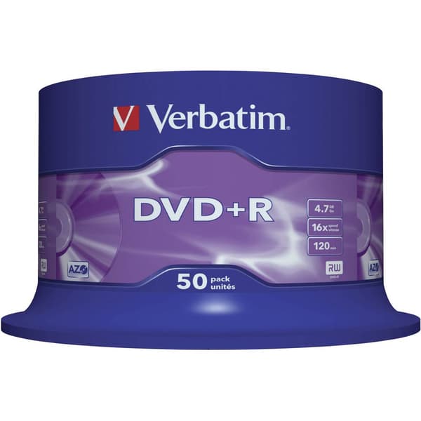 Verbatim 43550 DVD+R 4.7 GB 50 st Spindel