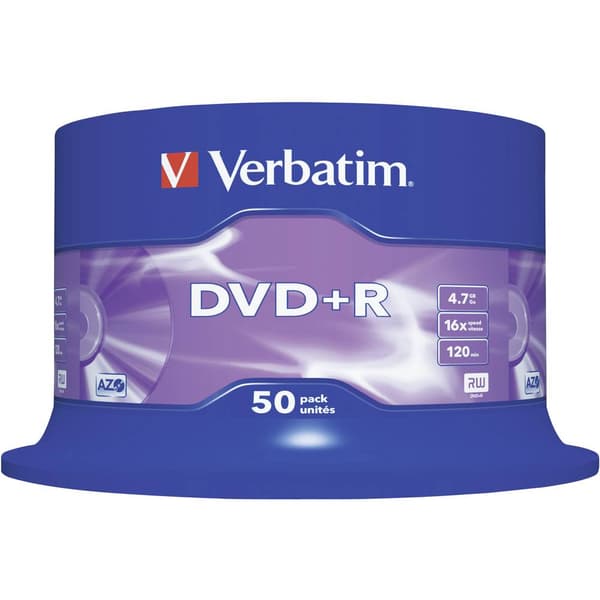Verbatim 43550 DVD+R 4.7 GB 50 st Spindel