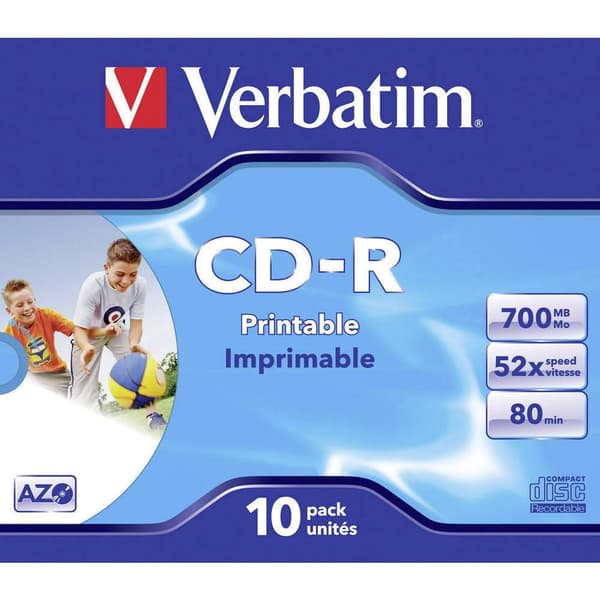Verbatim 43325 CD-R 80 700 MB 10 st Jewel Case