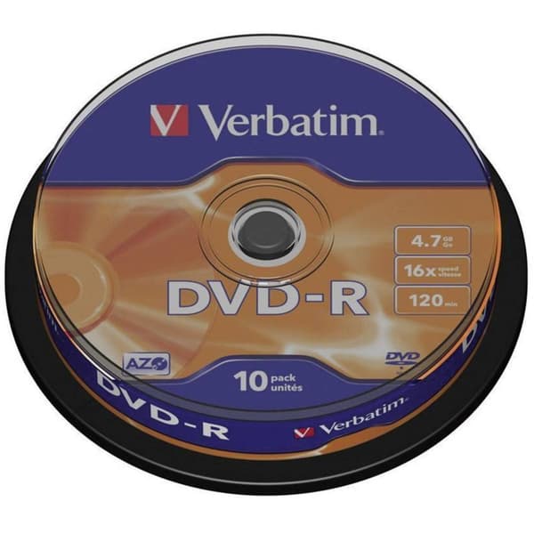 Verbatim 43523 DVD-R 4.7 GB 10 st Spindel