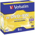 Miniatyrbild 1 av 2: Verbatim 43229 DVD+RW 4.7 GB 5 st Jewel Case Rewritable, Matt silveryta