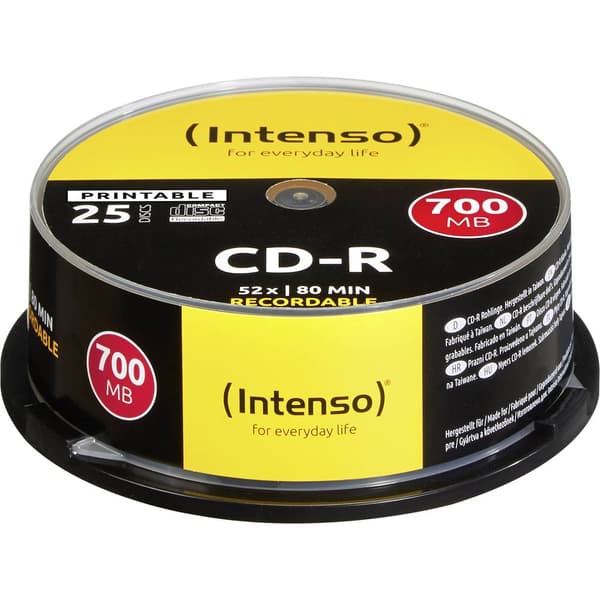 Intenso 1801124 CD-R 80 700 MB 25 st Spindel Skrivbar