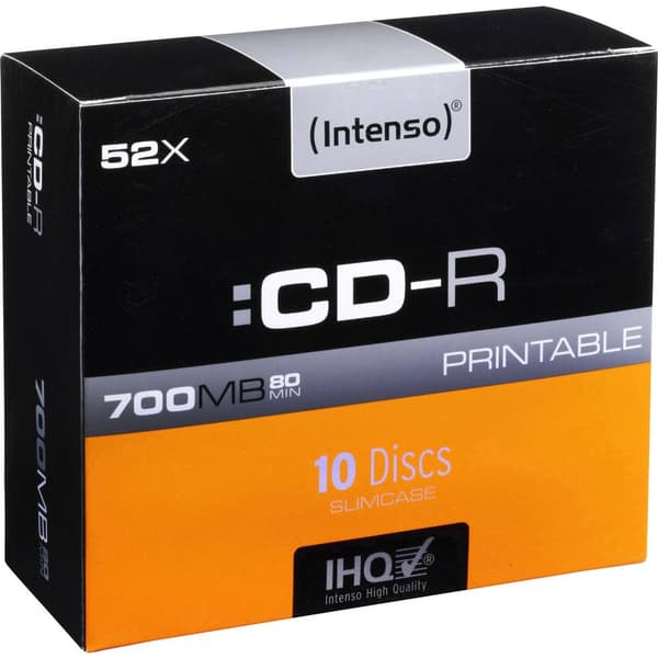Intenso 1801622 CD-R 80 700 MB 10 st Slimcase Skrivbar