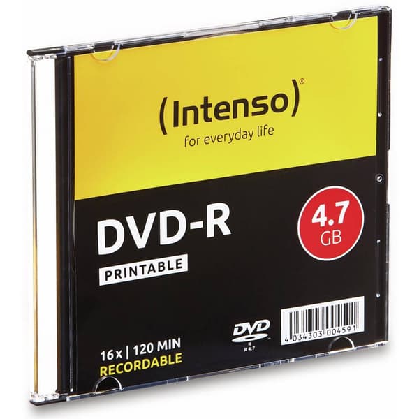 Intenso 4801652 DVD-R 4.7 GB 10 st Slimcase Skrivbar
