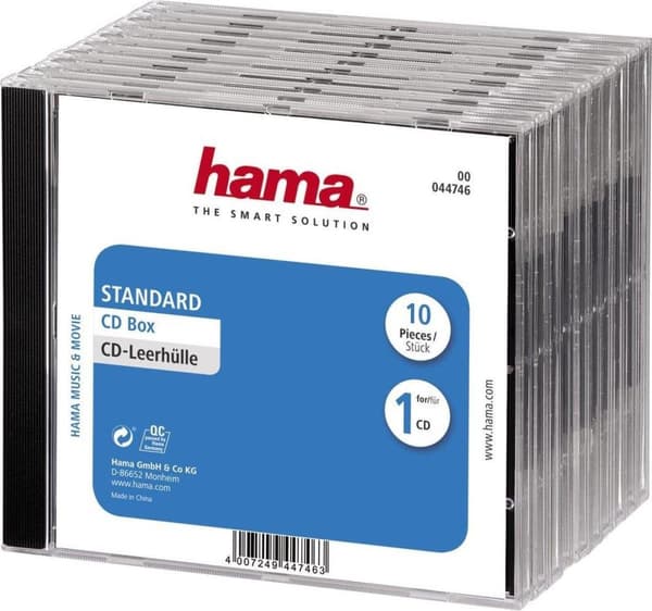 Hama CD Box - 10 Pakke / Gennemsigtig