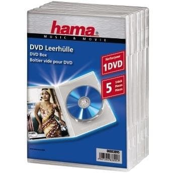 Hama 04783895 DVD Covers - 5 stk / Gennemsigtig