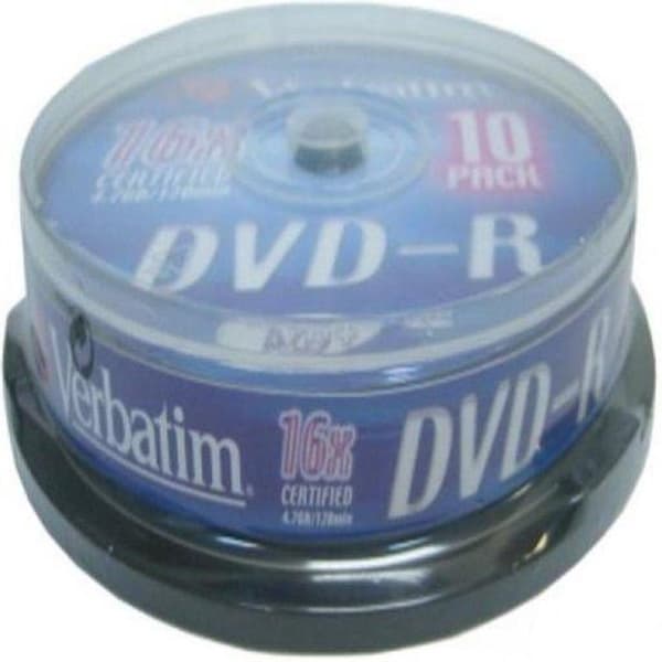 Verbatim 43523 DVD-R mat sølv - 10 stykker / spindel