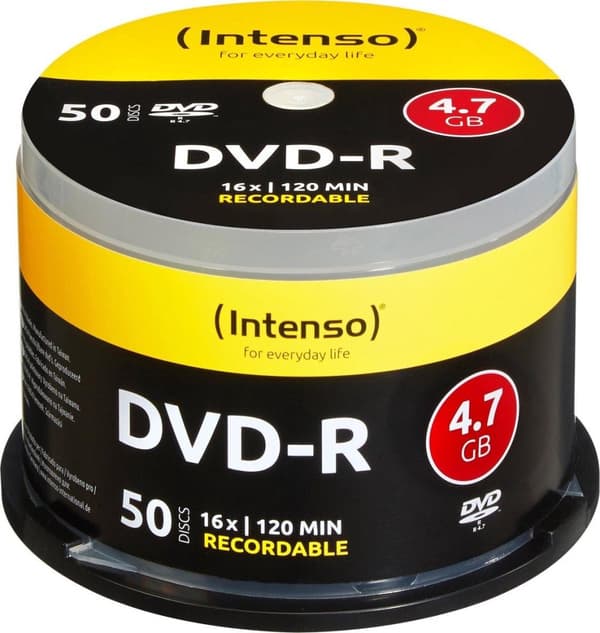 Intenso DVD-R 4,7 GB 16x Speed ​​- 50 stk kageæske