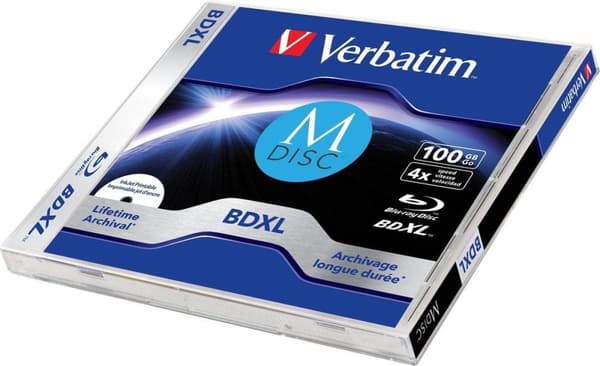 Verbatim MDISC Lifetime arkivering BDXL 100GB - Jewel Case pakket pr.
