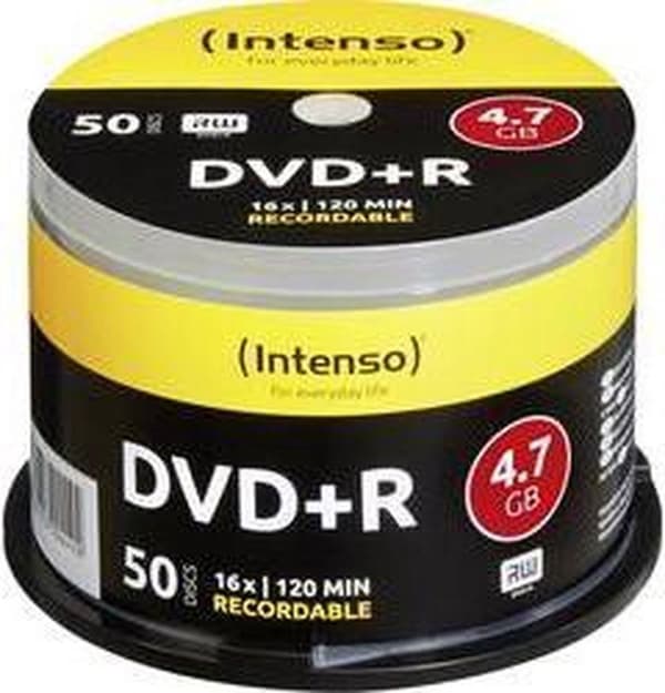 Intenso DVD+R 4,7 GB 16x Speed ​​- 50 stk. konditorkasse