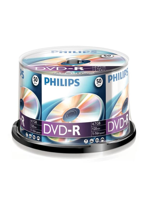 Philips DM4S6B50F - 50 x DVD-R - 4,7 GB (120 min.) 16x - Spindel (DM4S6B50F/00)