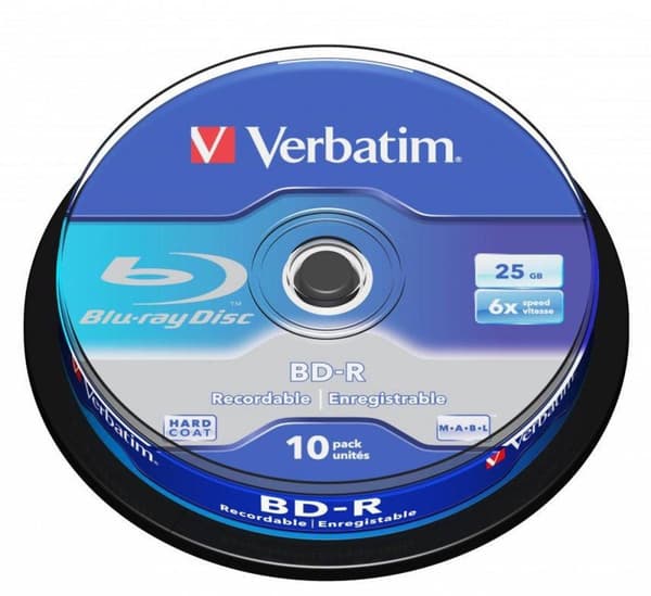 Verbatim BD-R SL 25GB 6x SP HVID BLÅ OVERFLADE - Rohling