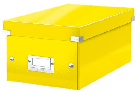 Leitz WOW Click & Store -pahvisäilytyslaatikko kannella DVD-levyille ja lahjoille - 20,6 x 14,7 x 35,2 cm (LxKXS) - Ihanteellinen toimisto- ja kotityö