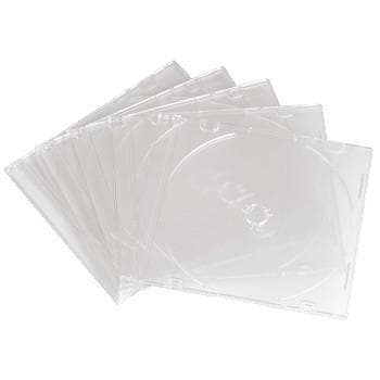Hama CD-ROM Slim Box - Slim Jewel Case til opbevaring CD - Kapacitet: 1 CD - gennemsigtig (pakke med 20) (11521)