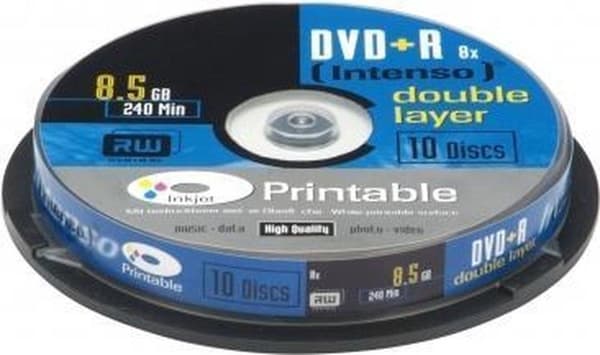DVD+R Intenso 8,5GB 10st cakeBox DUBBELLAGER