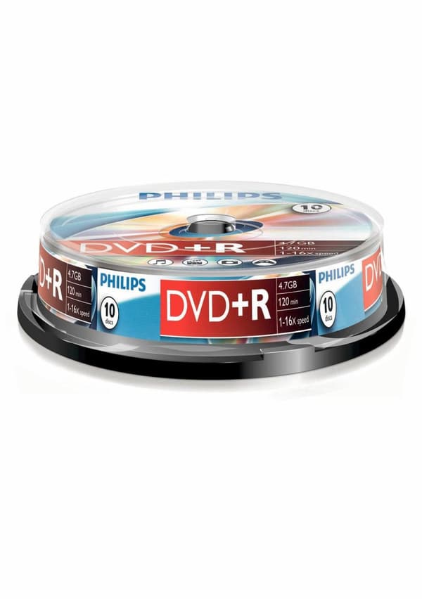 Philips DR4S6B10F - DVD+R - 4,7 GB - Hastighed 16x - Spindel - 10 stk.