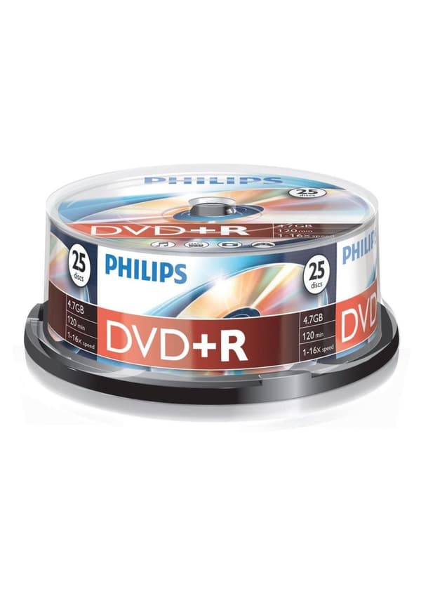 Philips DR4S6B25F - 25 x DVD+R - 4,7 GB (120 min.) 16x - Spindel (DR4S6B25F/00)