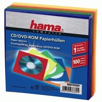 Hama 00078369 CD-etui Opbevaringsmappe/sleeve 1 skiver Multifarver