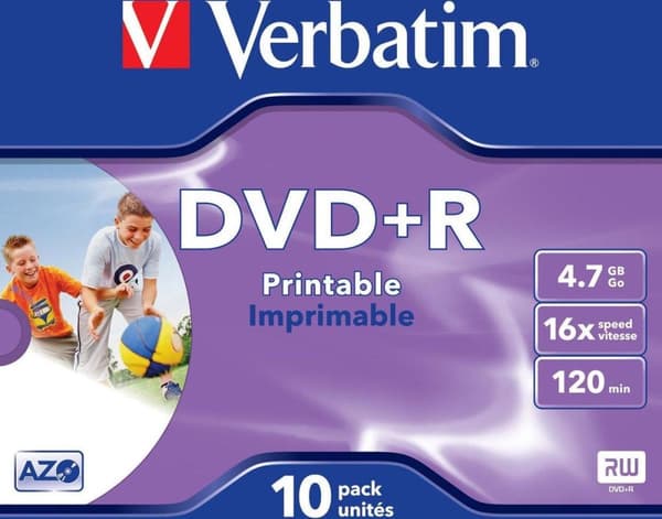 Verbatim 43508 DVD+R Wide Inkjet Printable ID Brænder diske