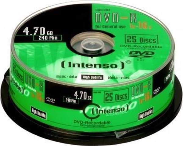 Intenso DVD-R 4,7 GB 16x Speed ​​- 25st bakverkslåda