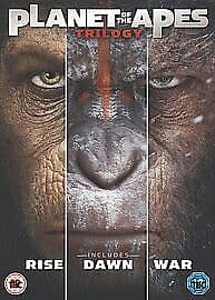 Planet of the Apes Trilogy DVD (2017) James Franco, Wyatt (DIR) cert 12 3 discs Englist Brand New