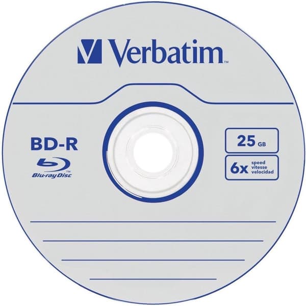 Verbatim BD-R Datalife SL 6x 25GB Jewel Case - 1 stk (43840)