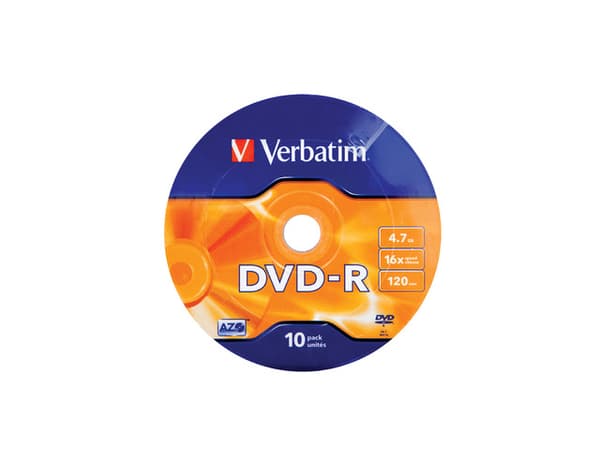 DVD-R VERBATIM, 4.7GB, VITEZA 16X, WAGON, SPINDLE 10 BUC, "43729"