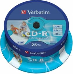 CD-R 52x 700MB 25P CB Printable   43439