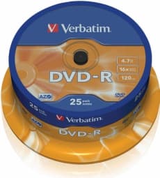 Matricas DVD-R AZO Verbatim 4.7GB 16x 25 pack Spindle
