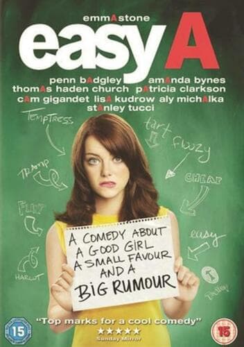 Easy A DVD (2011) Emma Stone, Gluck (DIR) Cert 15 Pre-Owned Region 2