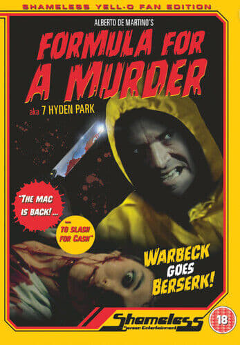 Formula For A Murder DVD (2018) David Warbeck, Herbert (DIR) Cert 18 Pre-Owned Region 2