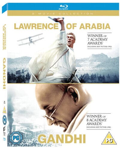 Gandhi/Lawrence Of Arabia Blu-Ray (2015) Ben Kingsley, Attenborough (DIR) Cert Pre-Owned Region 2