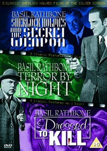 3 Classic Sherlock Holmes Films Of The Silver Screen DVD (2006) Basil Rathbone, Pre-Owned Region 2