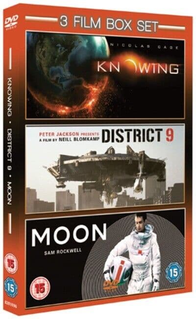 Knowing/District 9/Moon DVD (2010) Nicolas Cage, Jones (DIR) Cert 15 3 Discs Pre-Owned Region 2