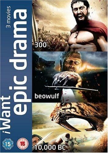 300/Beowulf/10,000 B.C. DVD (2008) Gerard Butler, Snyder (DIR) Cert 15 3 Discs Pre-Owned Region 2