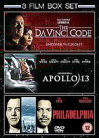 Apollo 13/Philadelphia/The Da Vinci Code DVD (2009) Tom Hanks, Howard (DIR) Pre-Owned Region 2